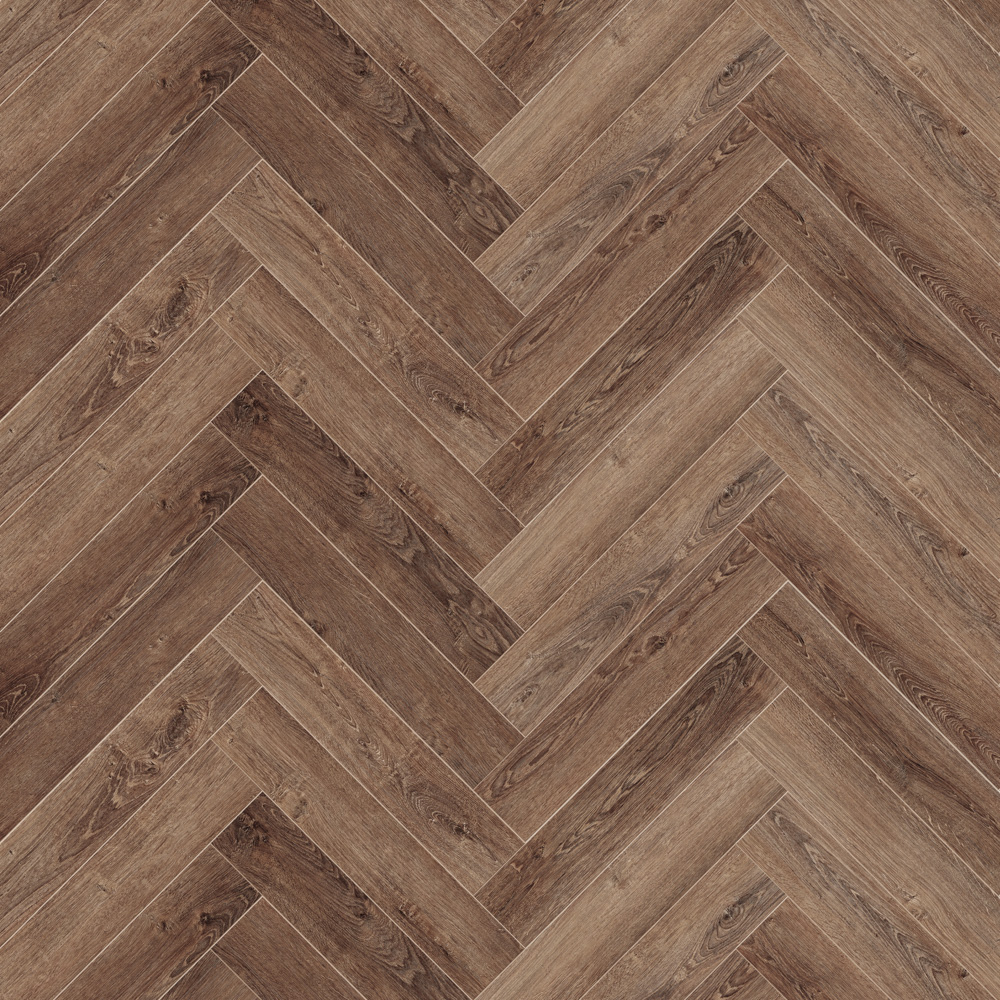 Кварцвиниловый SPC ламинат Cronafloor Herringbone Дуб Тулуза H001 венгерская елка 640×128×4,5